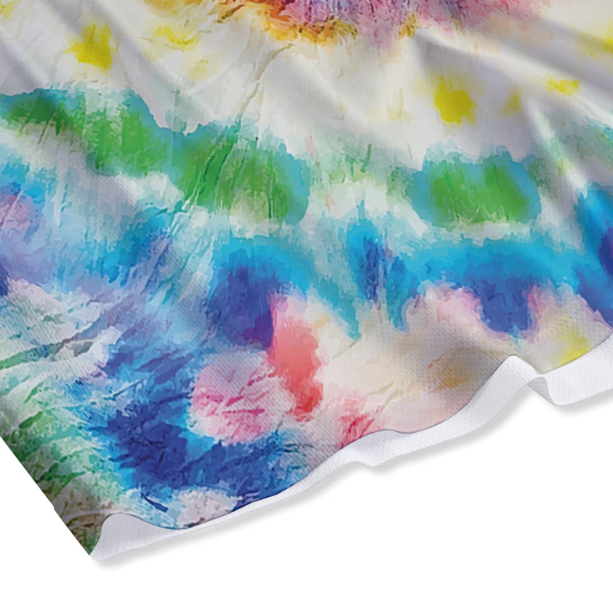 Tie Dye Bright Spiral Print Mesh Shorts - Image 4