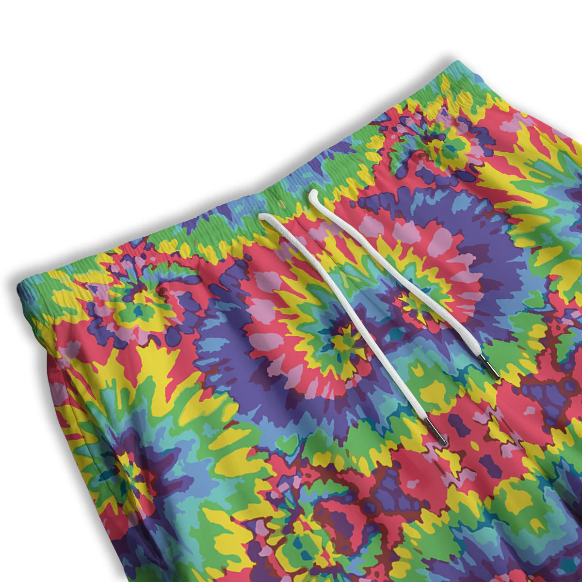Tie Dye Colorful Abstract Print Pattern Men's Athletic Shorts - Image 3