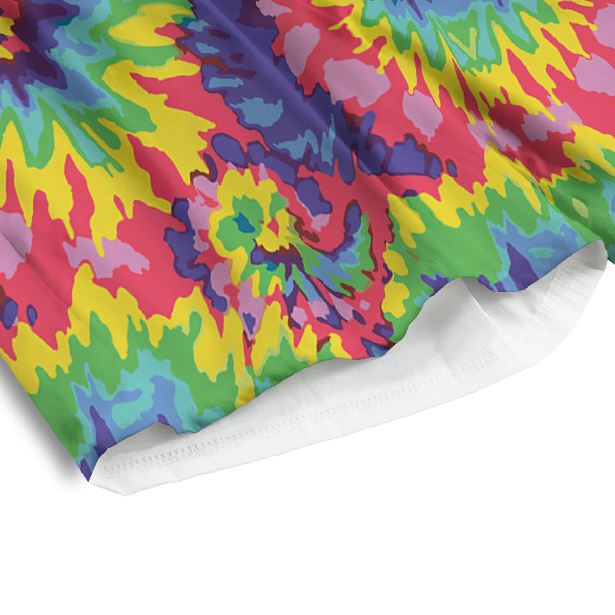 Tie Dye Colorful Abstract Print Pattern Men's Athletic Shorts - Image 4