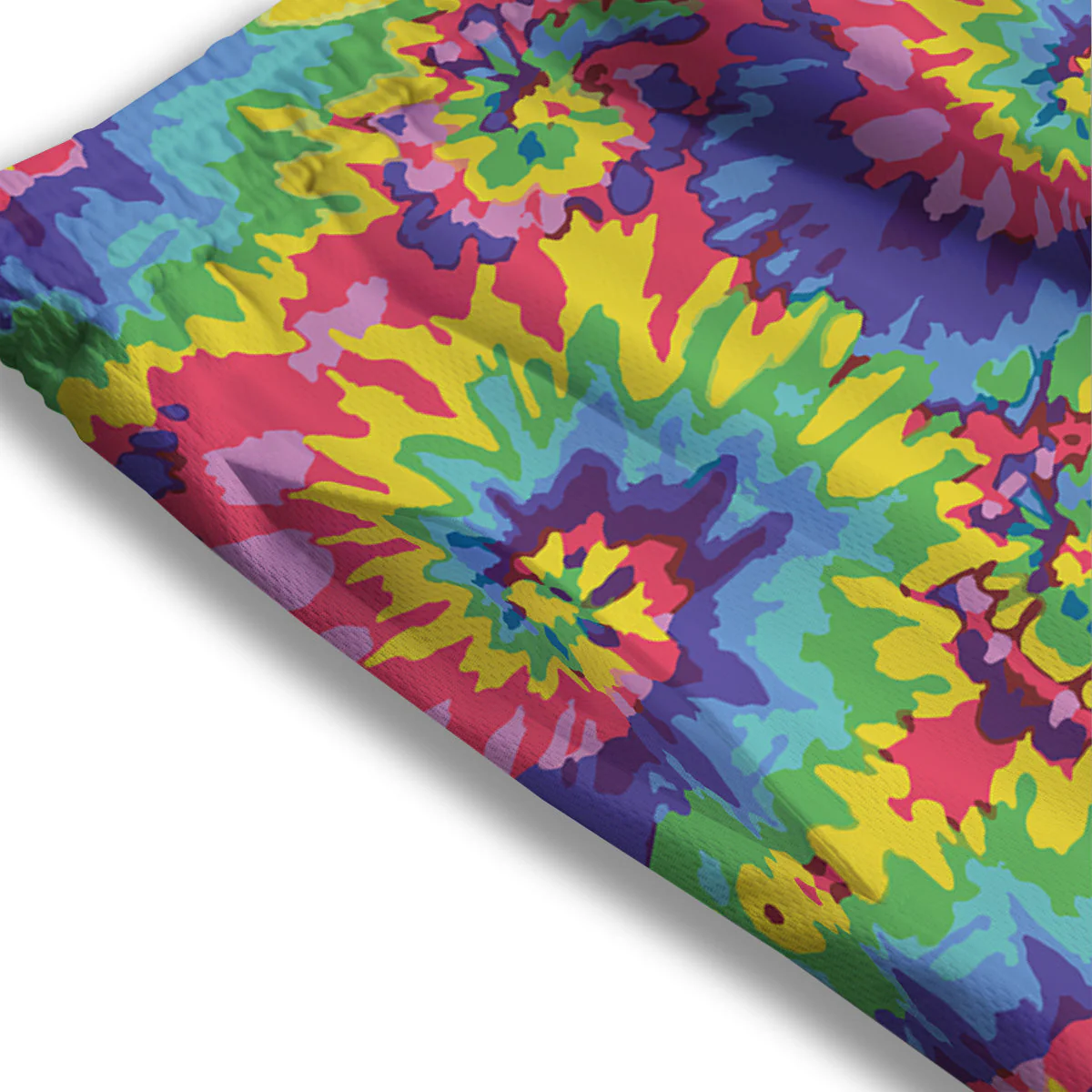 Tie Dye Colorful Abstract Print Pattern Mesh Shorts - Image 3