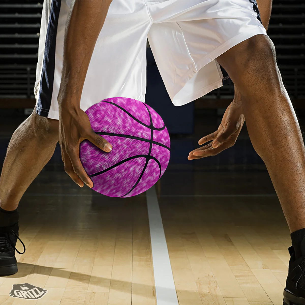 Tie Dye Hot Pink Print Pattern Basketball - Image 3