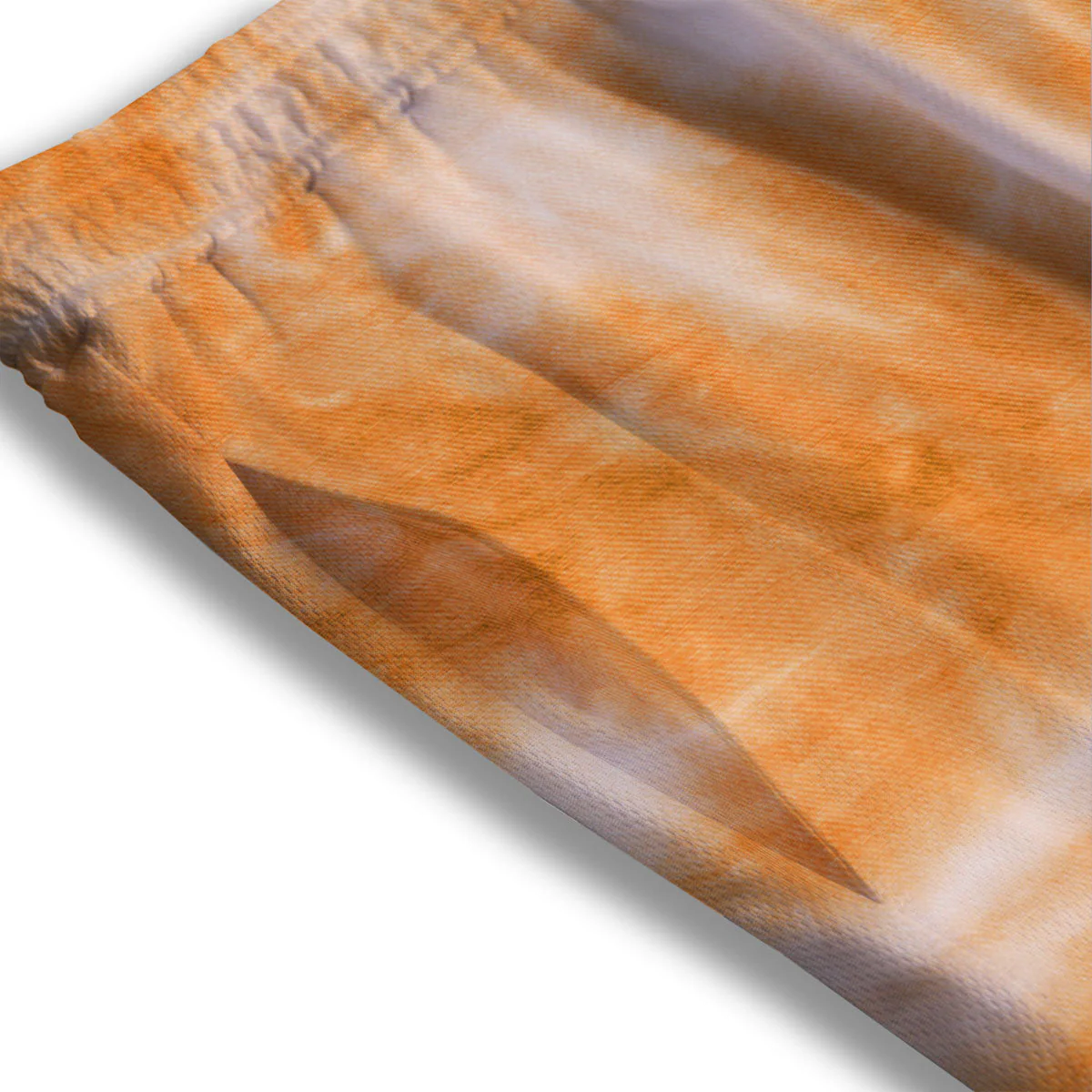 Tie Dye Orange Print Mesh Shorts - Image 3