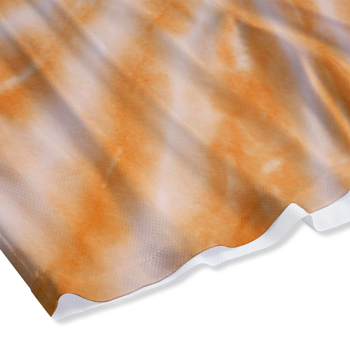 Tie Dye Orange Print Mesh Shorts - Image 4