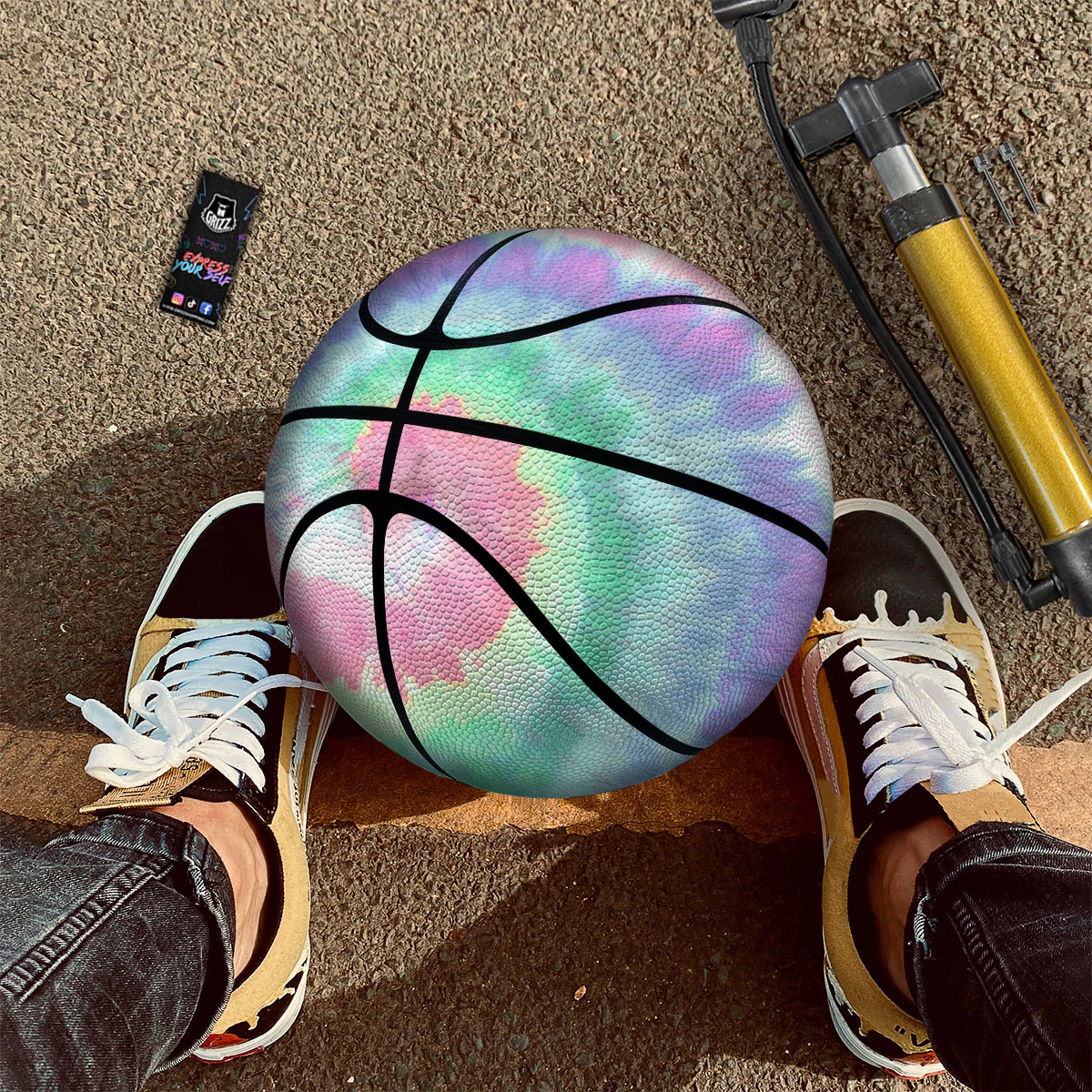 Tie Dye Pastel Print Basketball - Image 2