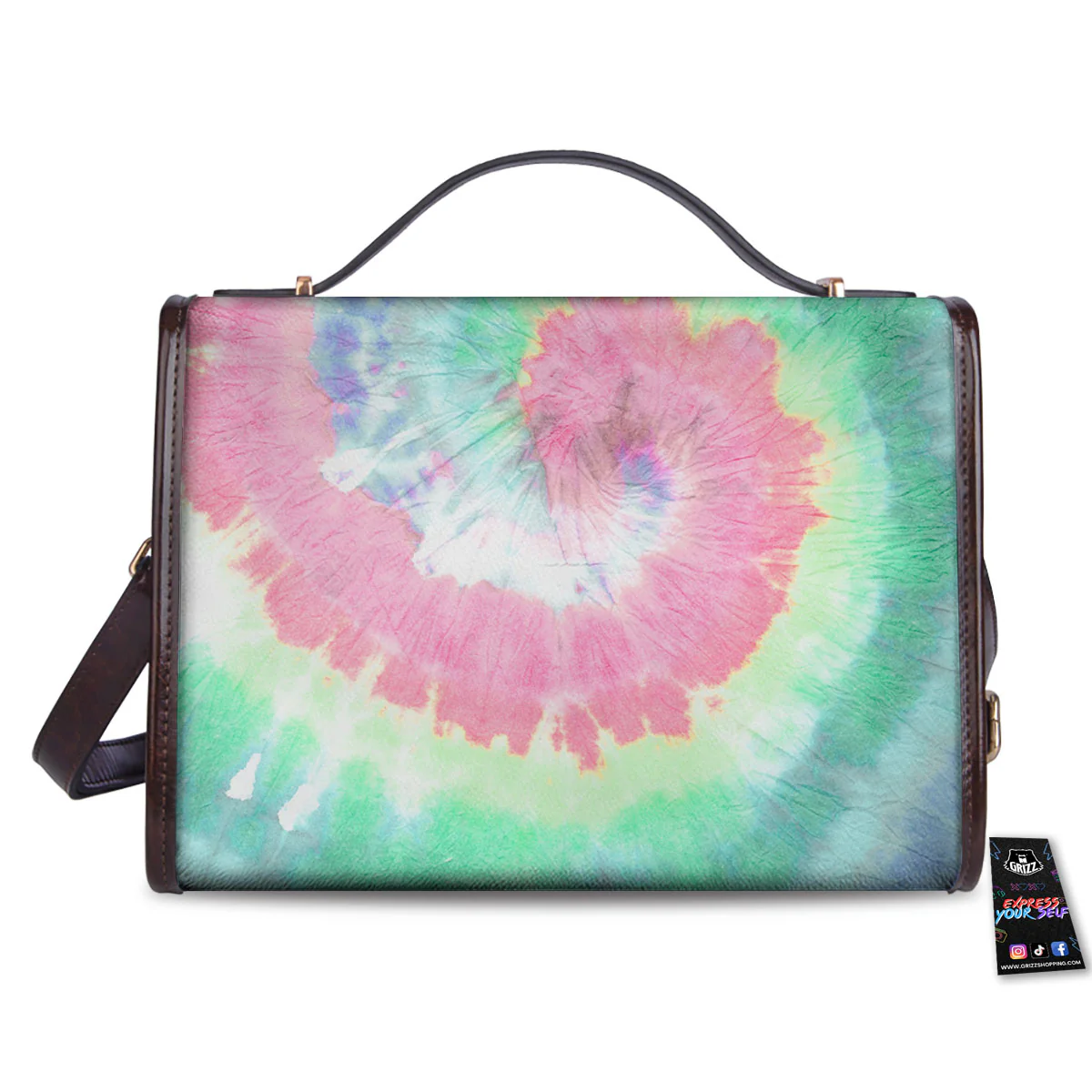Tie Dye Pastel Print Women's Satchel Bag - Image 2