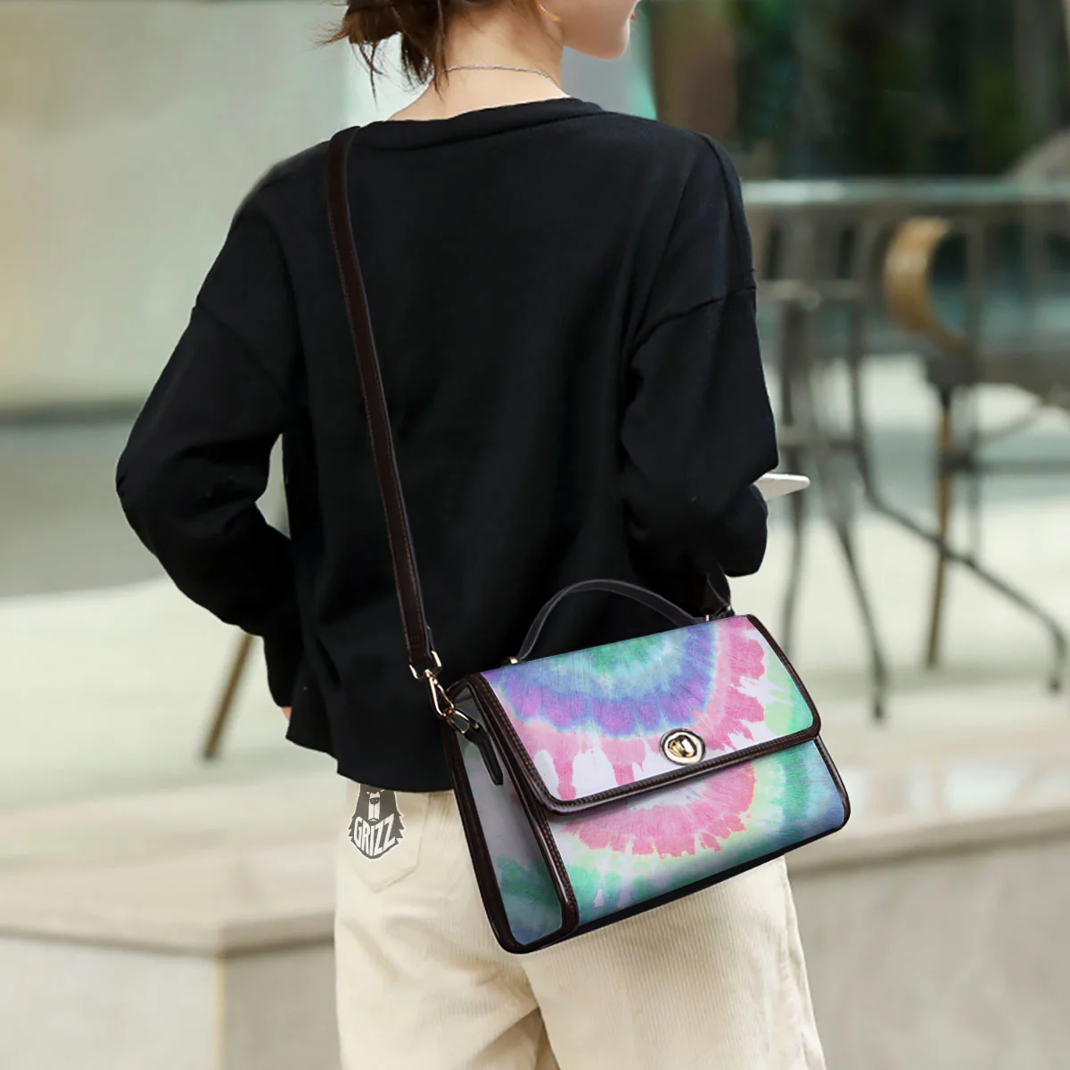 Tie Dye Pastel Print Women's Satchel Bag - Image 3
