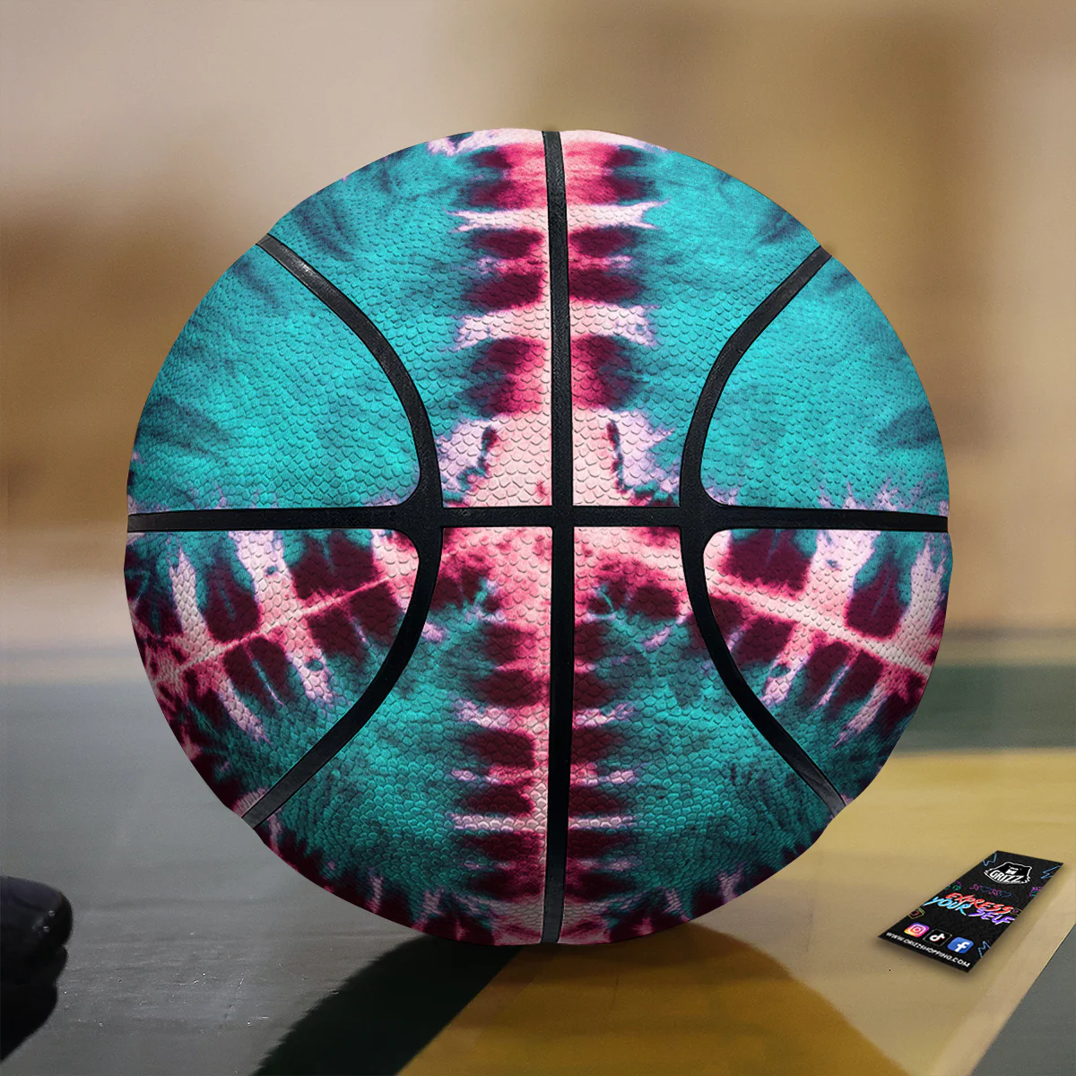 Tie Dye Peace Sign Print Basketball