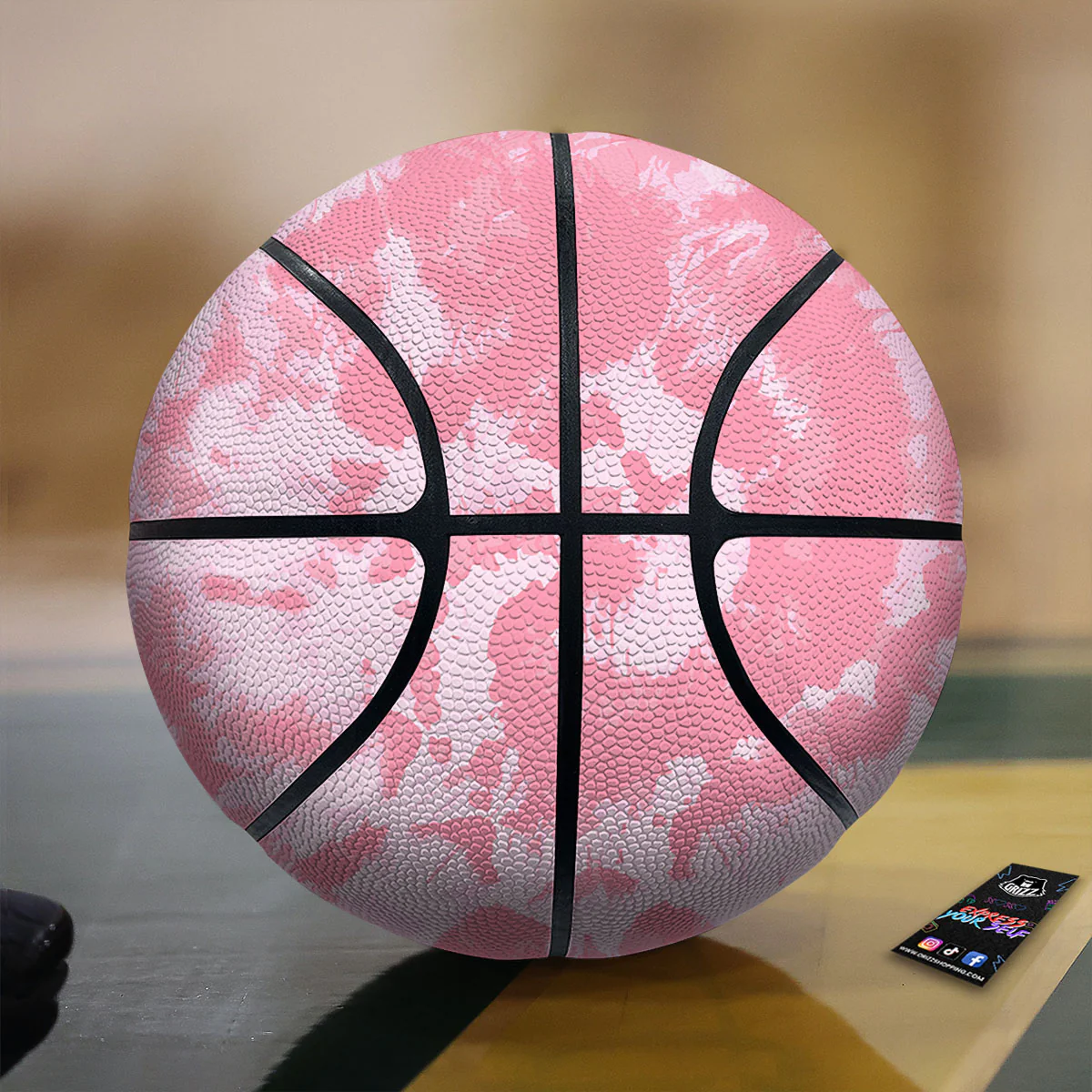 Tie Dye Pink Shibori Print Basketball