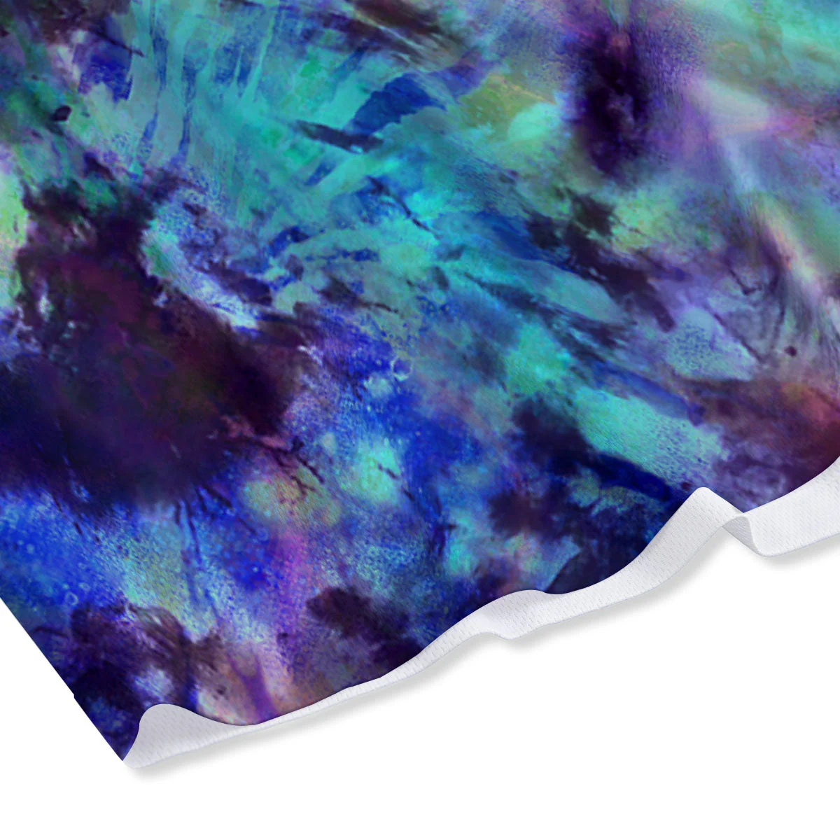 Tie Dye Rainbow And Black Print Mesh Shorts - Image 4