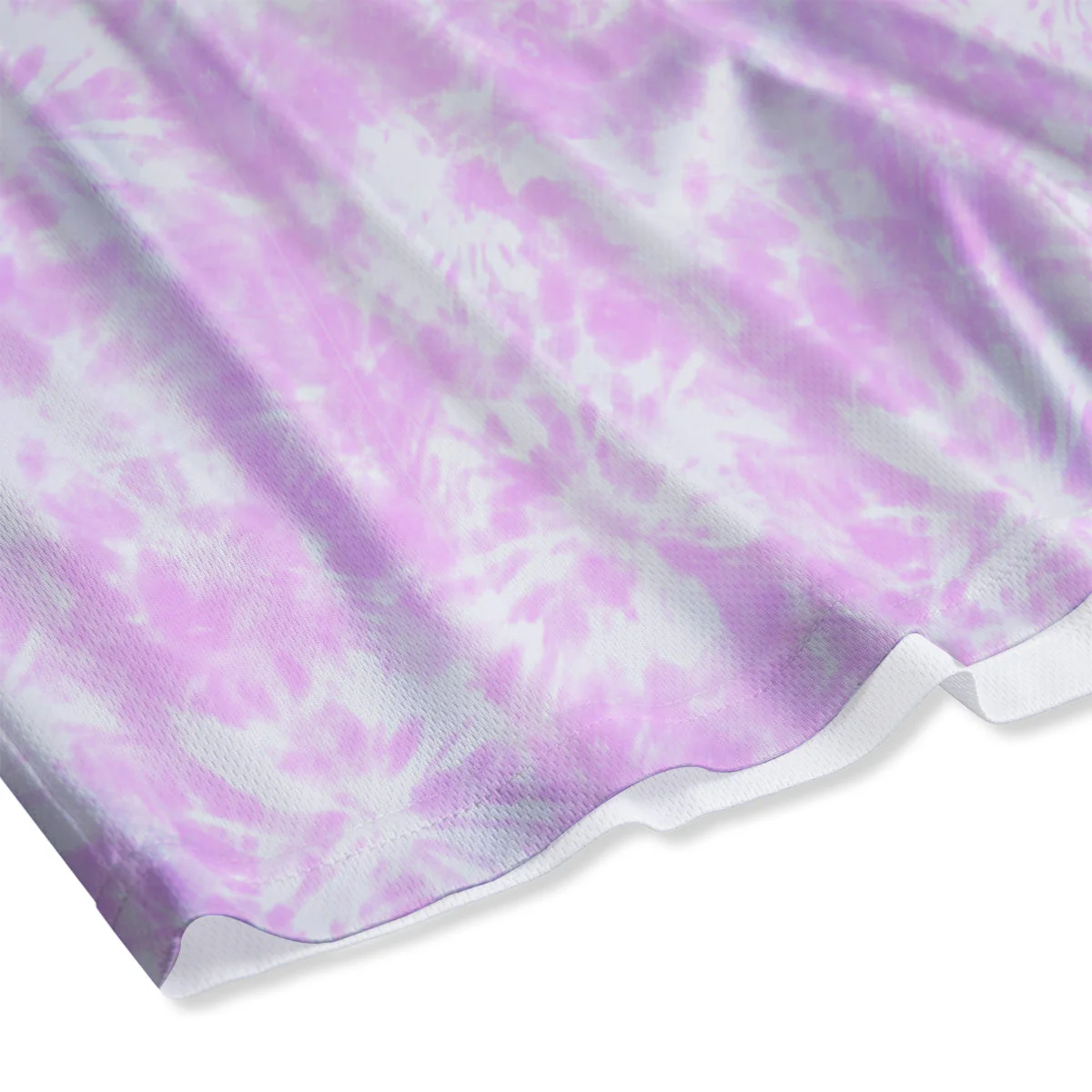 Tie Dye Shibori Pink Print Pattern Mesh Shorts - Image 4