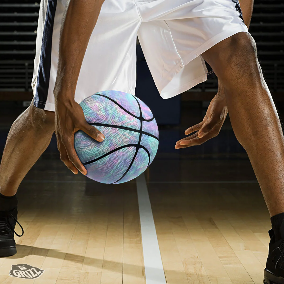 Tie Dye Teal And Pink Print Basketball - Image 3