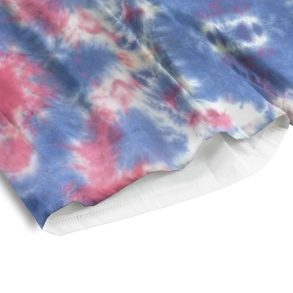 Tie Dye Two Tone Print Pattern Men's Athletic Shorts - Image 4