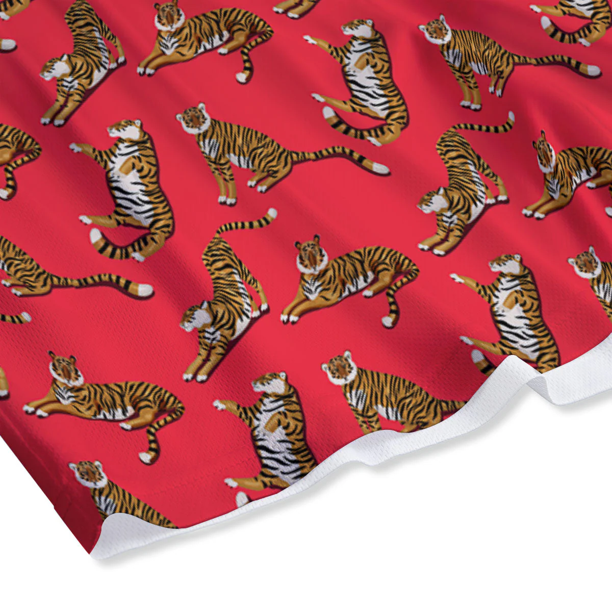 Tiger Cartoon Print Pattern Mesh Shorts - Image 4