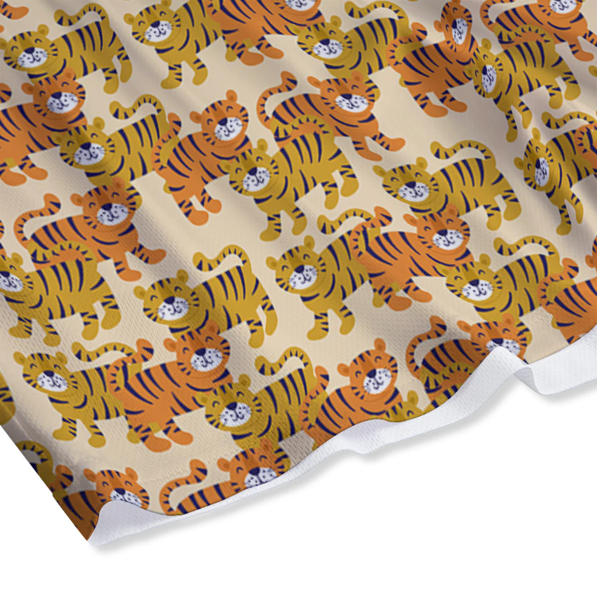 Tiger Cute Print Pattern Mesh Shorts - Image 4
