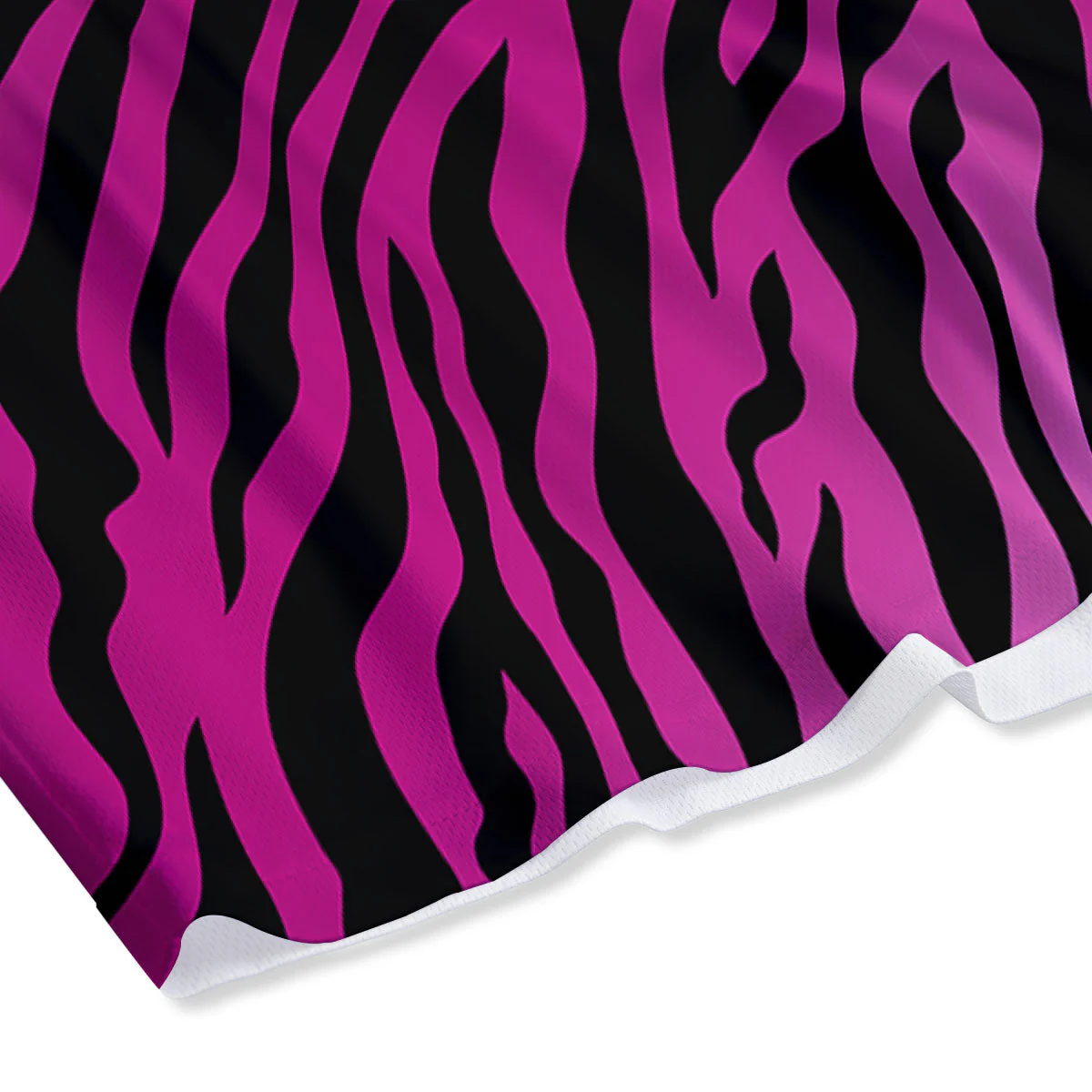 Tiger Stripe Black And Pink Print Mesh Shorts - Image 4