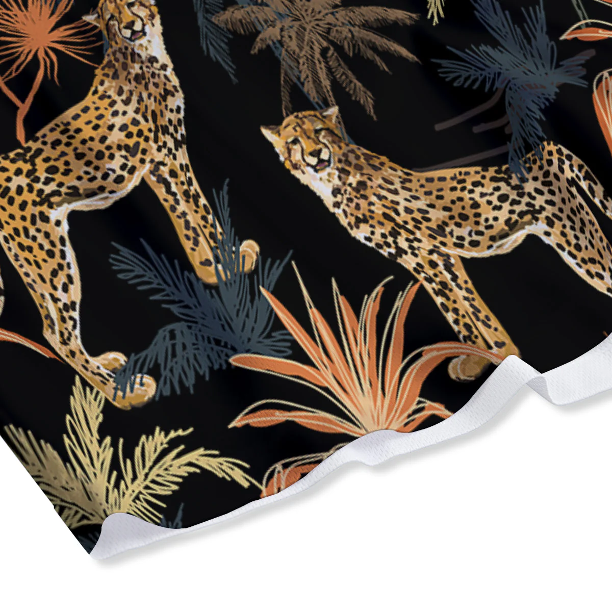 Tiger Watercolor Print Pattern Mesh Shorts - Image 4