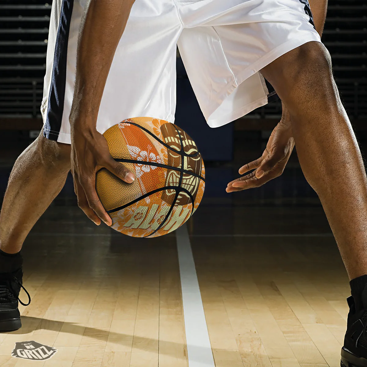 Tiki Aloha Print Basketball - Image 3