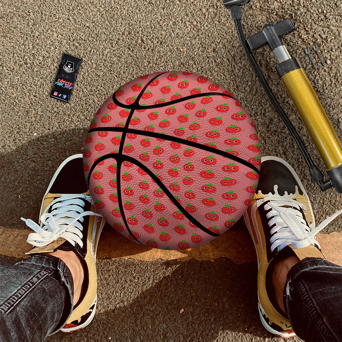 Tomato Cute Print Pattern Basketball - Image 2