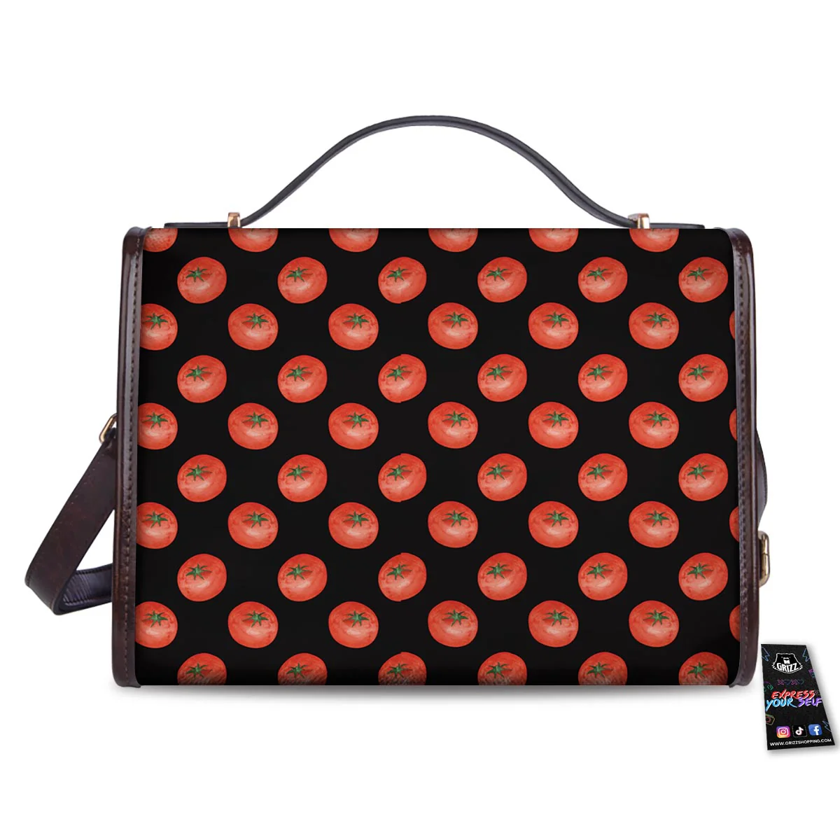 Tomatoes Red Ripe Print Pattern Women's Satchel Bag - Image 2