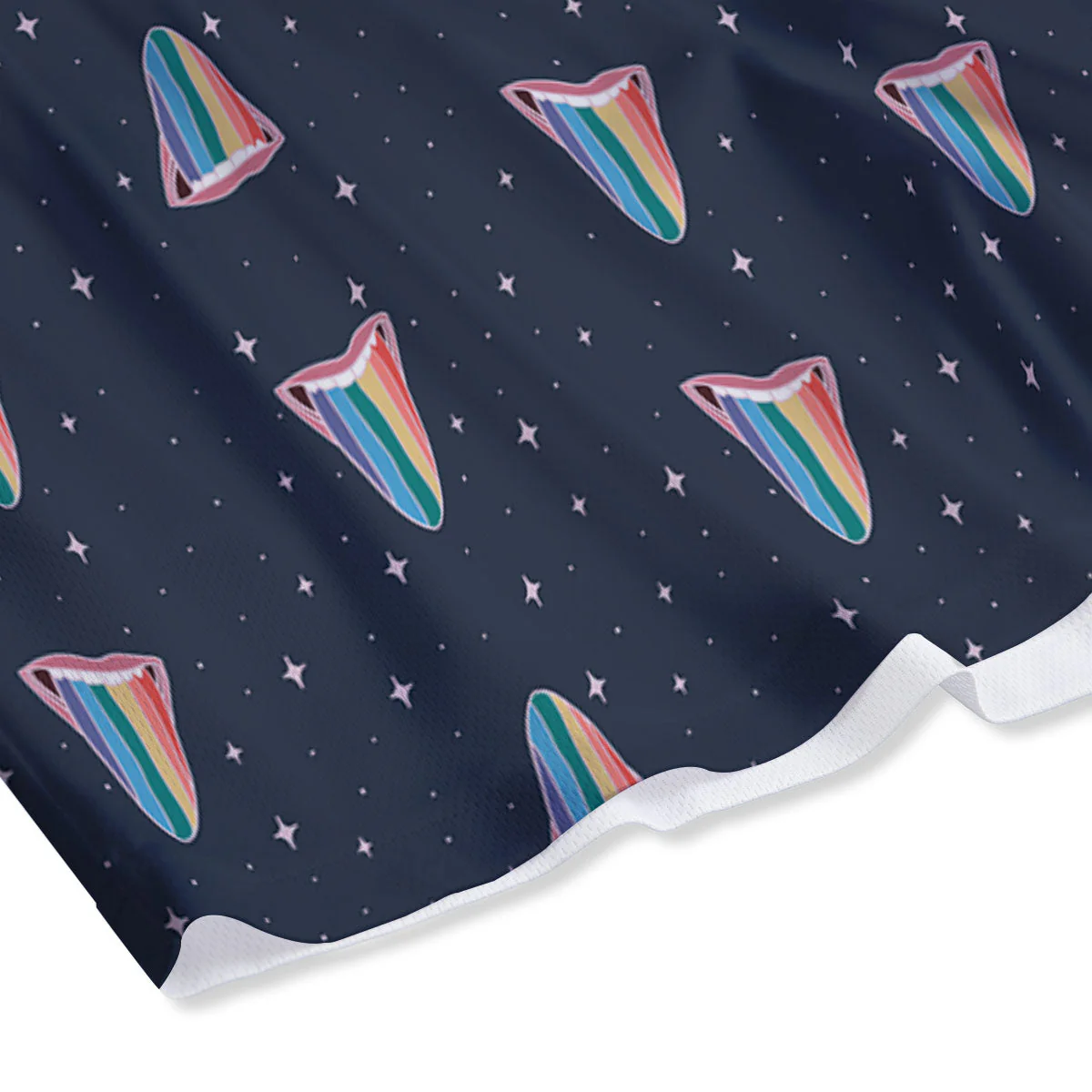 Tongue Gay Pride Print Pattern Mesh Shorts - Image 4