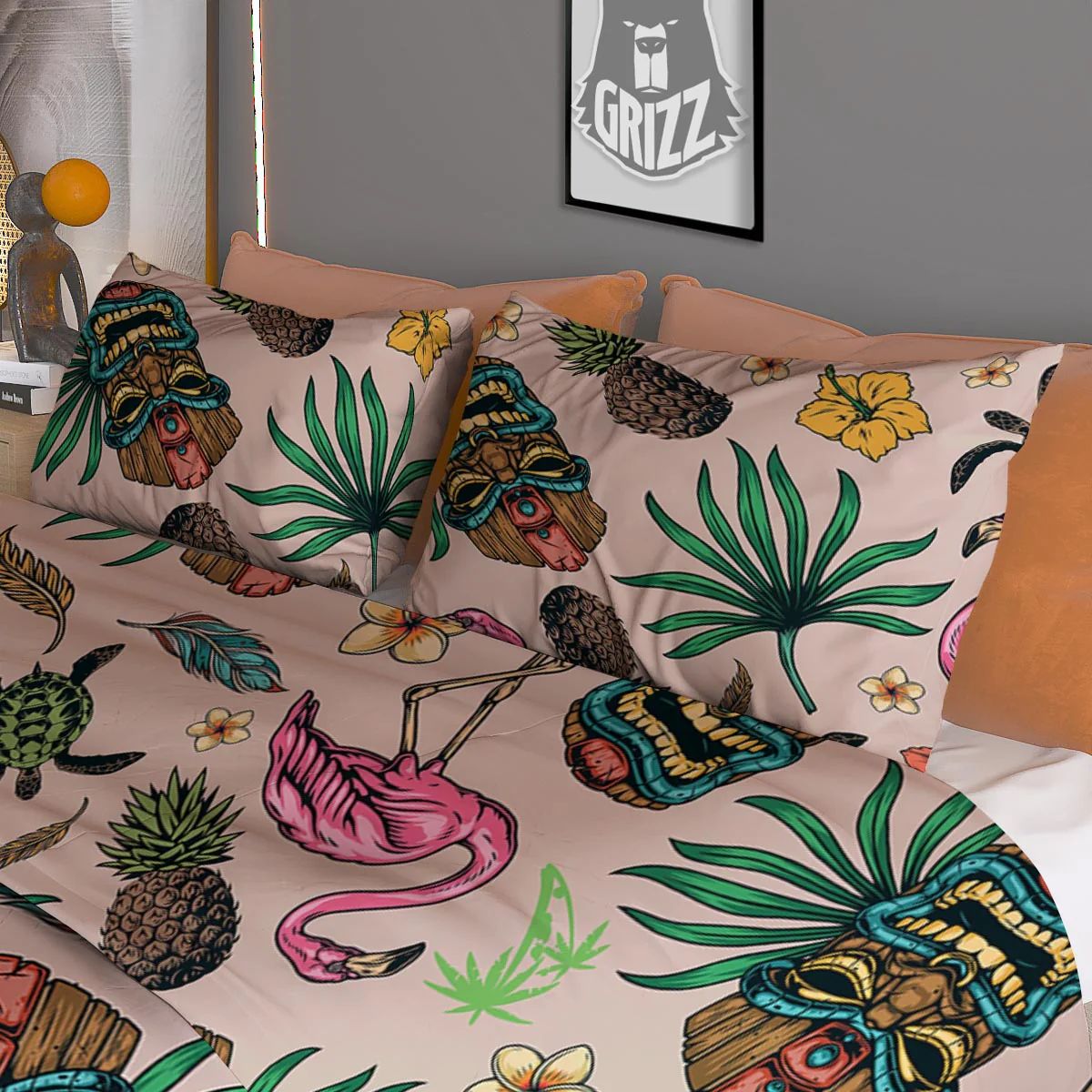 Totem Summer Print Pattern Duvet Cover Bedding Set - Image 3