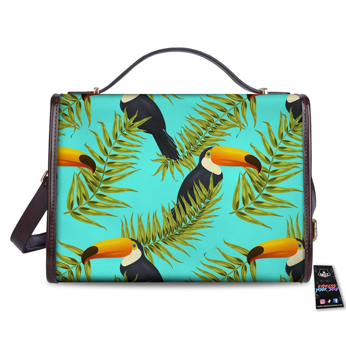 Toucan Toco Print Pattern Women's Satchel Bag - Image 2