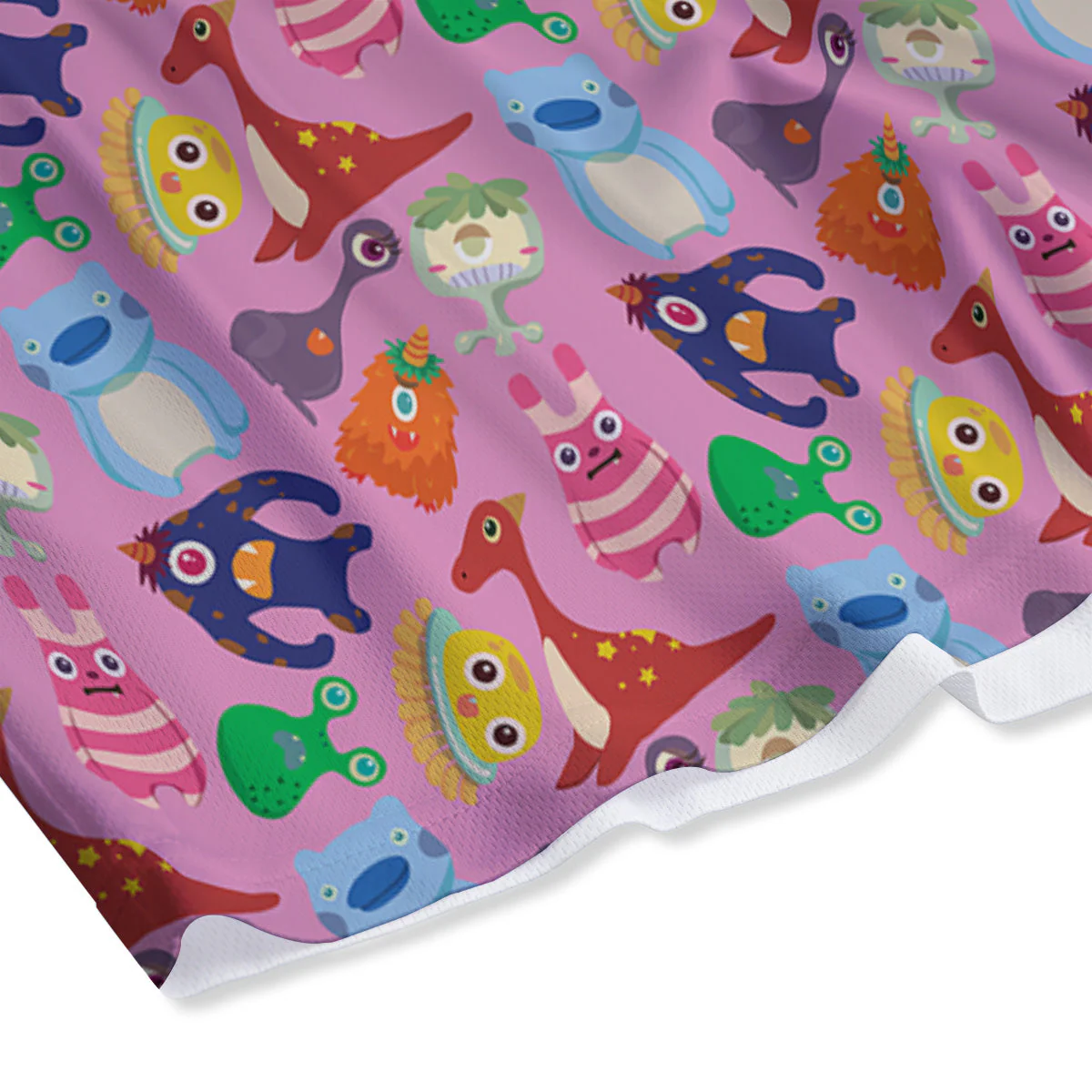 Toy Monster Cute Pink Print Pattern Mesh Shorts - Image 4