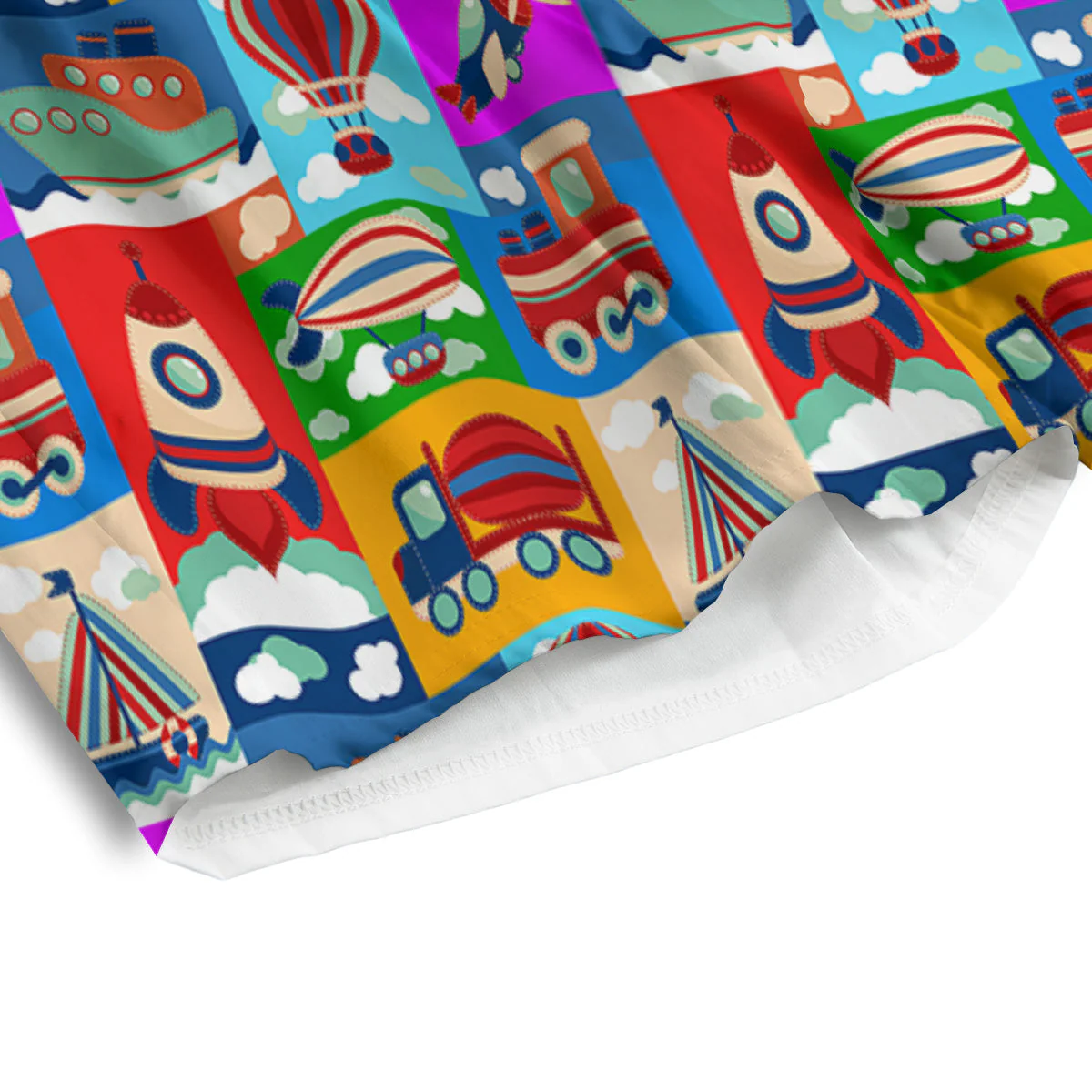 Toy Transport Cartoon Colorful Print Pattern Men's Athletic Shorts - Image 4