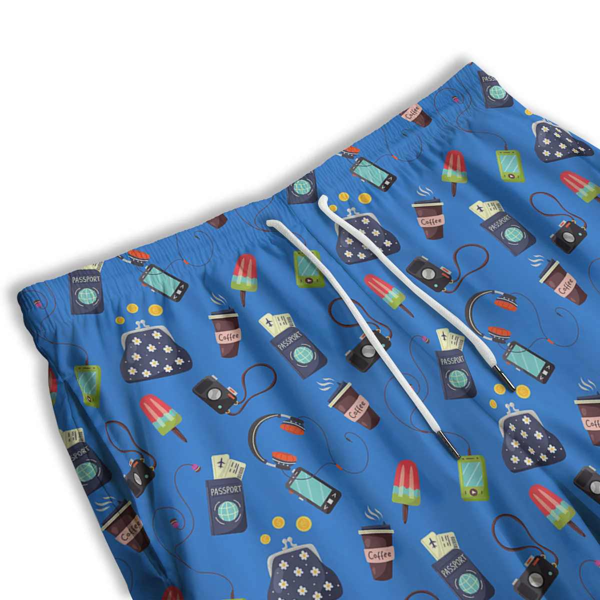 Travel Gear Vacation Print Pattern Men's Athletic Shorts - Image 3