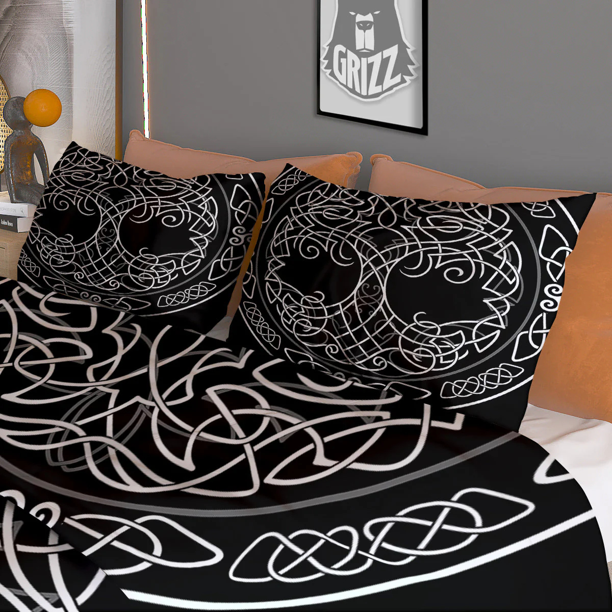 Tree Of Life Celtic Knot Print Duvet Cover Bedding Set - Image 3