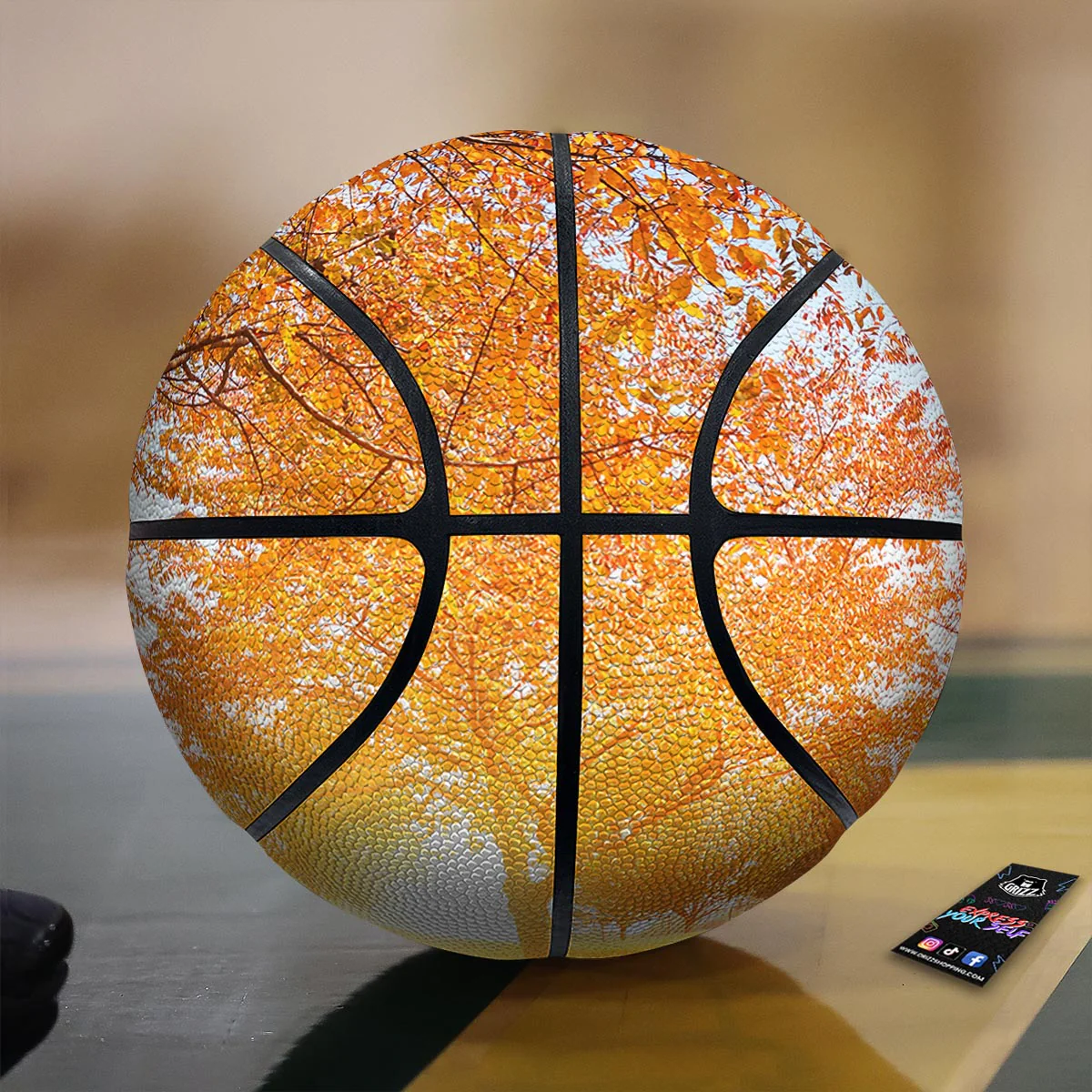 Tree Sunshine Autumn Print Basketball