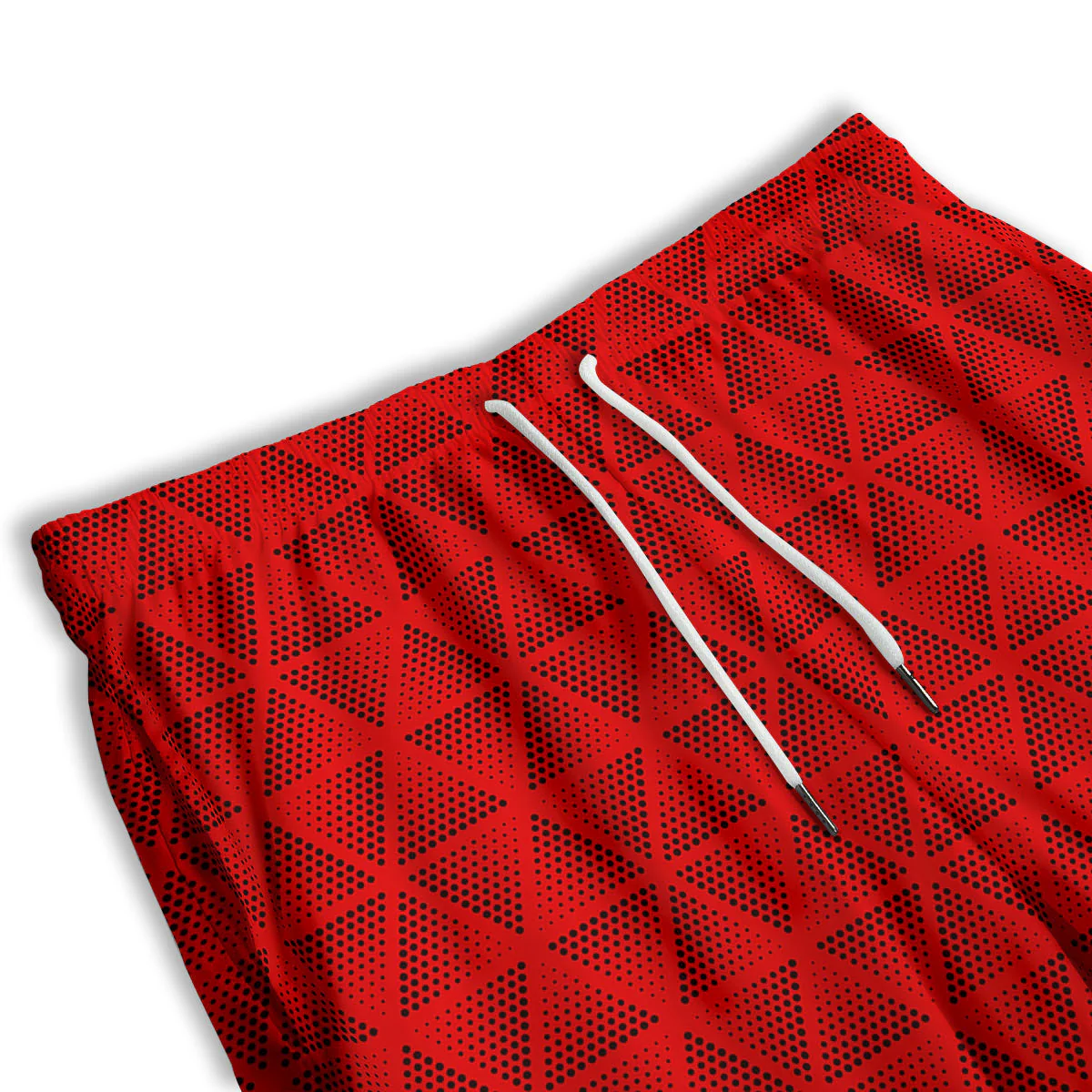 Triangle Dot Geometric Print Pattern Men's Athletic Shorts - Image 3