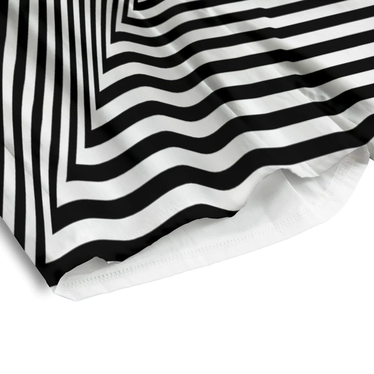 TriangularTunnel Black And White Print Men's Athletic Shorts - Image 4