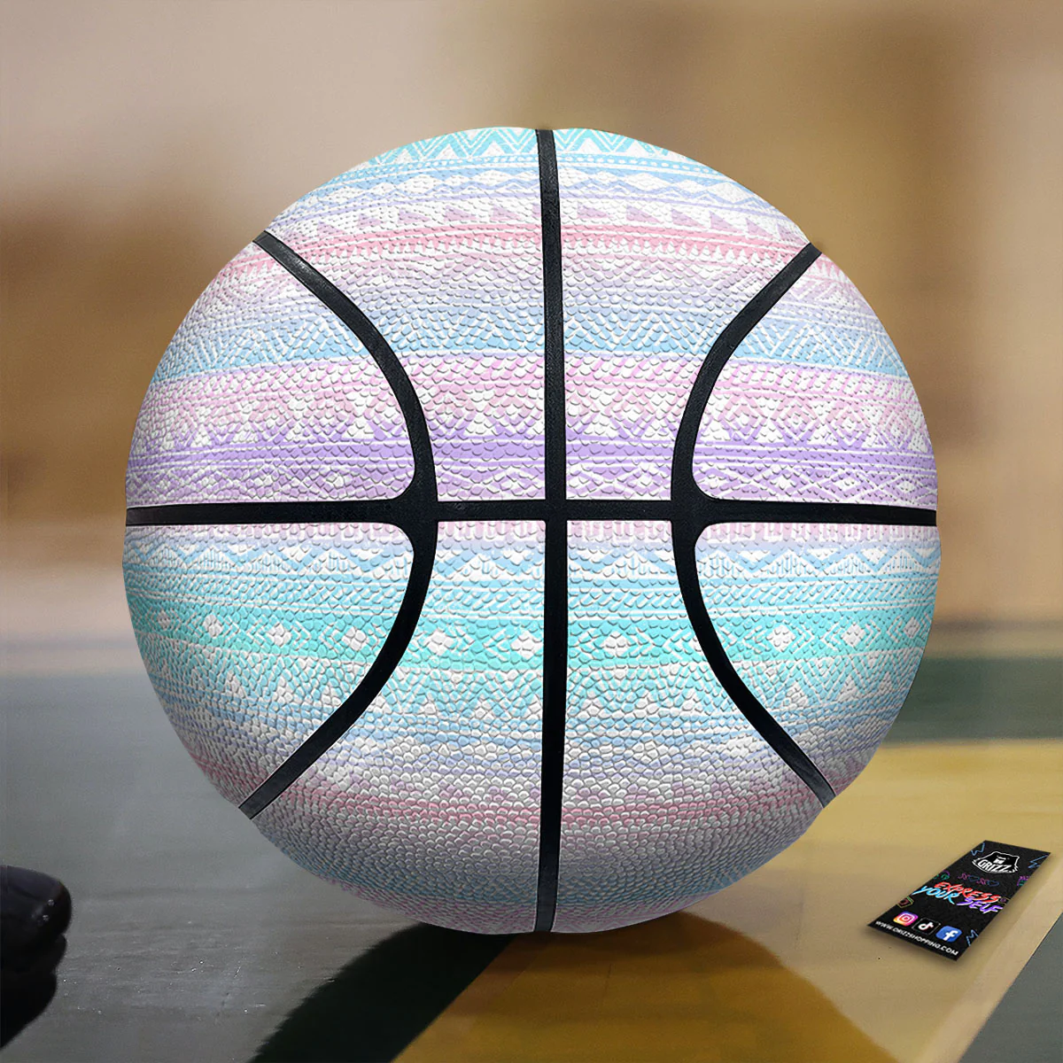 Tribal Aztec Pastel Print Pattern Basketball