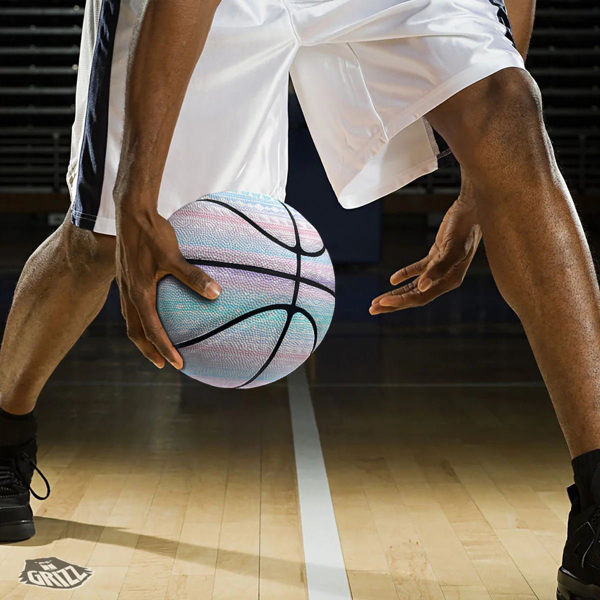 Tribal Aztec Pastel Print Pattern Basketball - Image 3