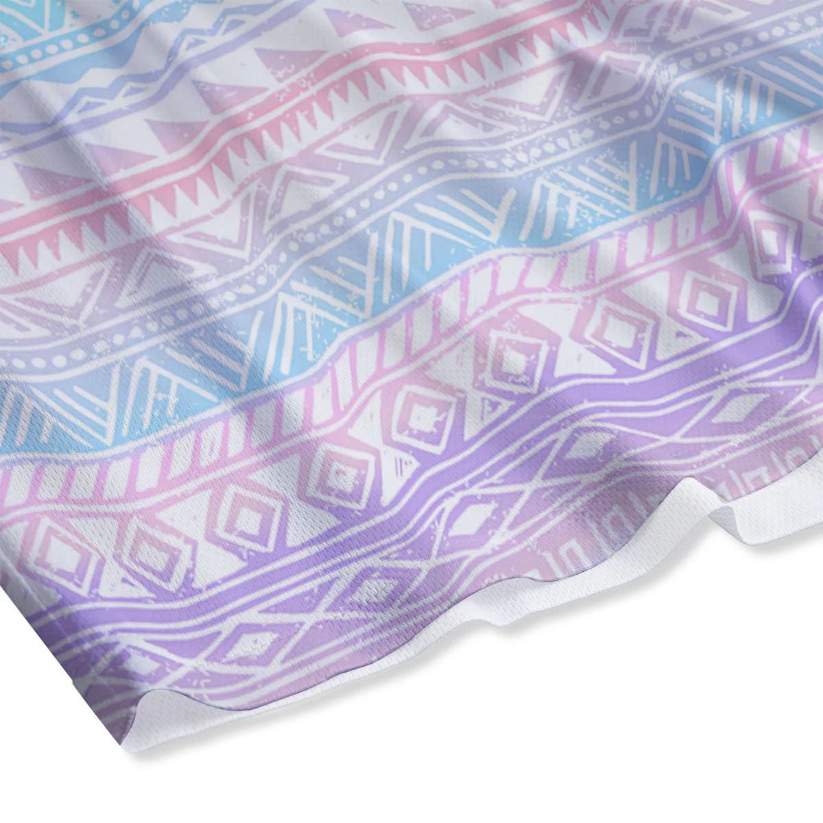 Tribal Aztec Pastel Print Pattern Mesh Shorts - Image 4