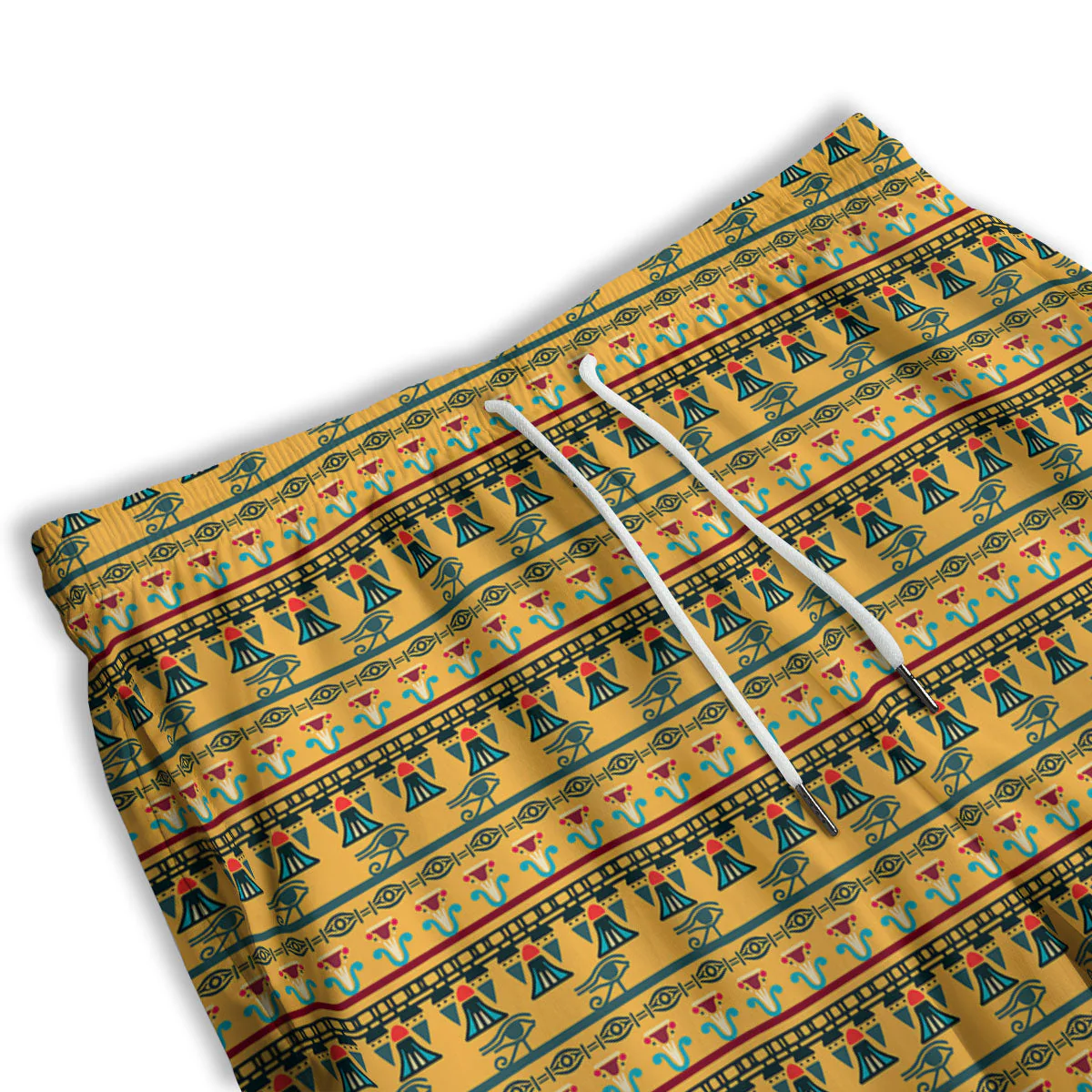 Tribal Egyptian Print Pattern Men's Athletic Shorts - Image 3