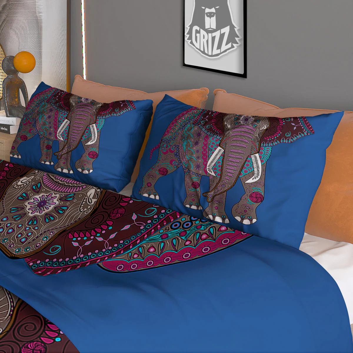 Tribal Elephant Indian Cute Print Duvet Cover Bedding Set - Image 3
