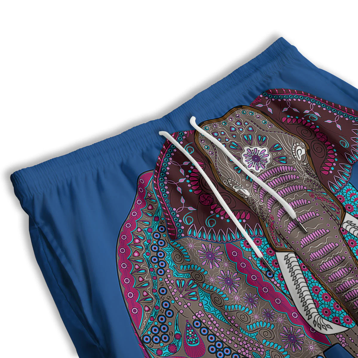 Tribal Elephant Indian Cute Print Men's Athletic Shorts - Image 3