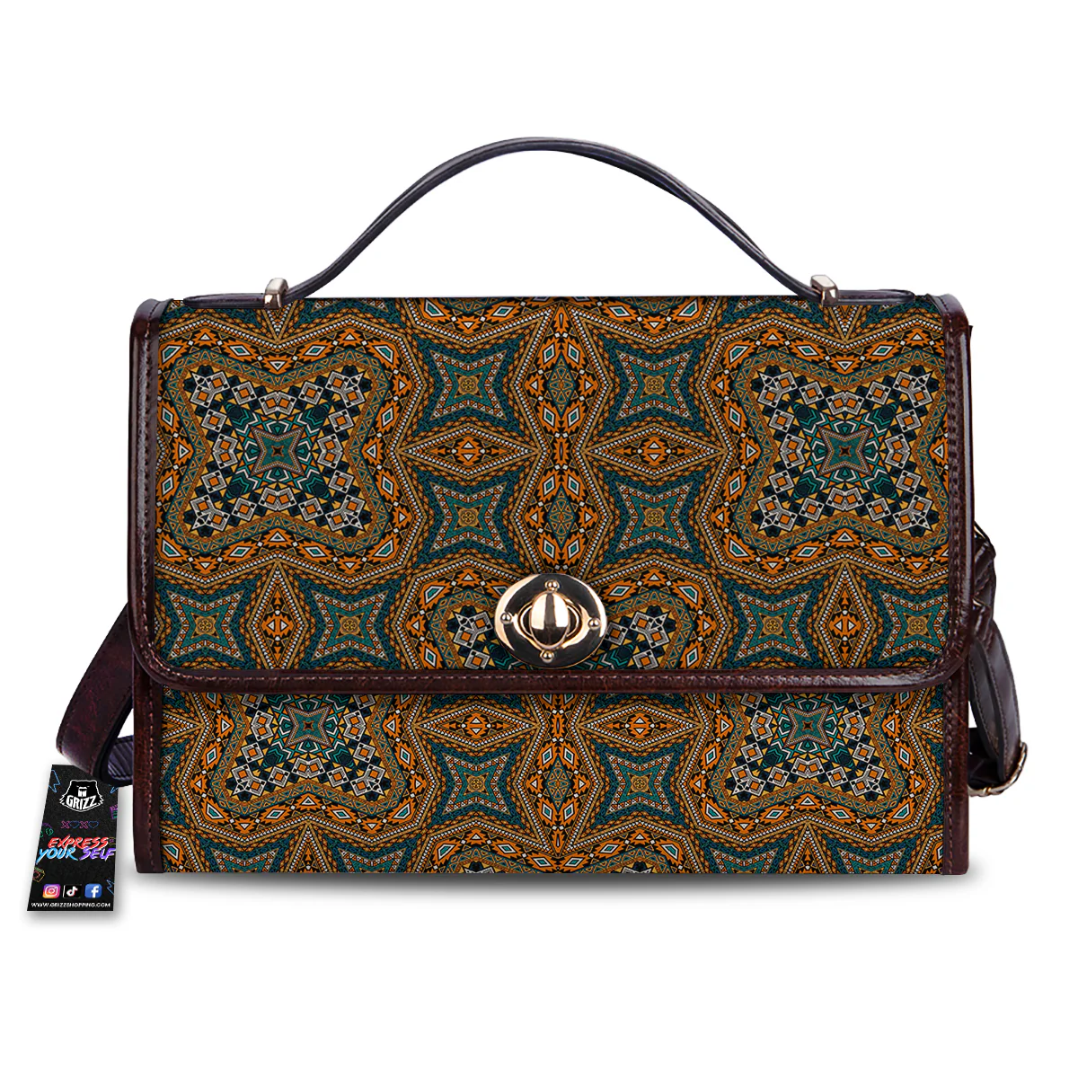 Tribal Indian Vintage Print Pattern Women's Satchel Bag