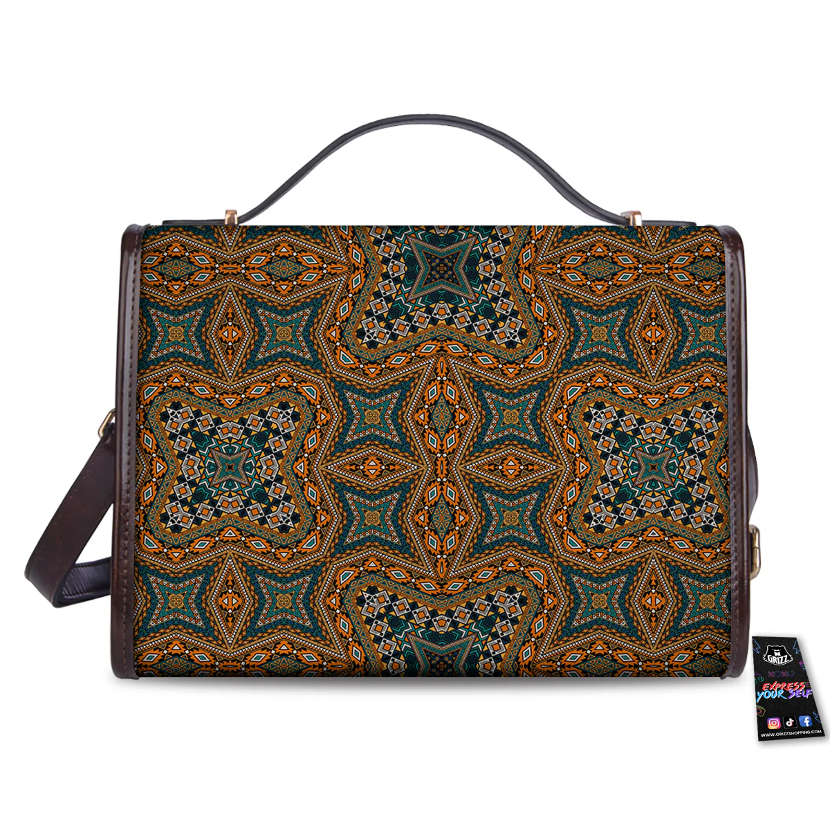 Tribal Indian Vintage Print Pattern Women's Satchel Bag - Image 2
