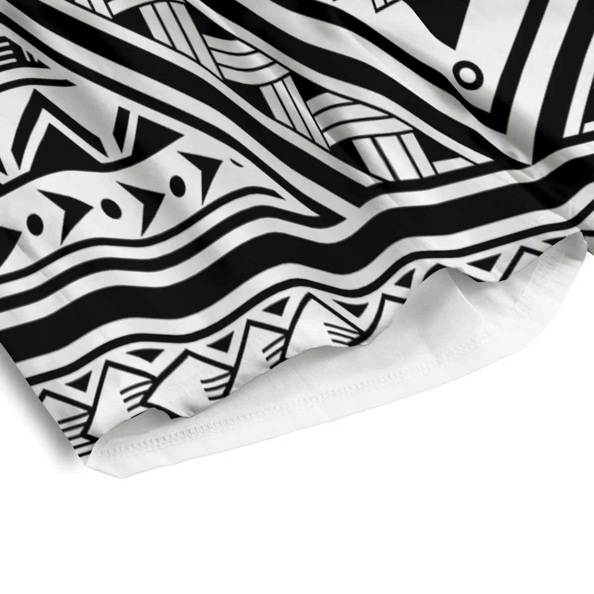 Tribal Maori Polynesian Tattoo Print Men's Athletic Shorts - Image 4