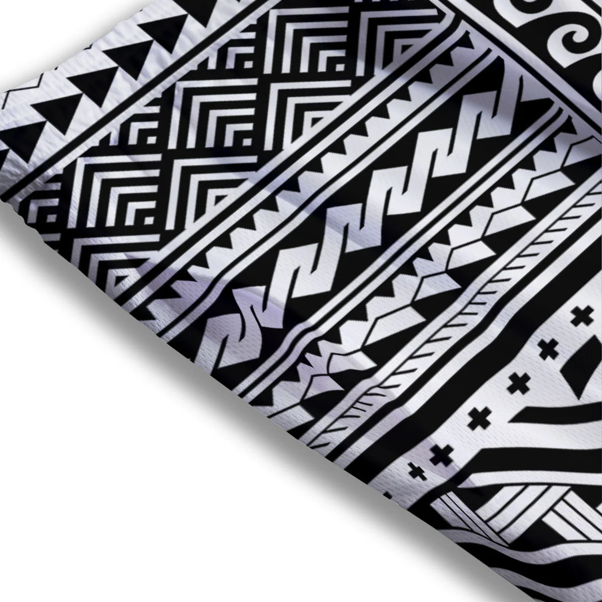 Tribal Maori Polynesian Tattoo Print Mesh Shorts - Image 3