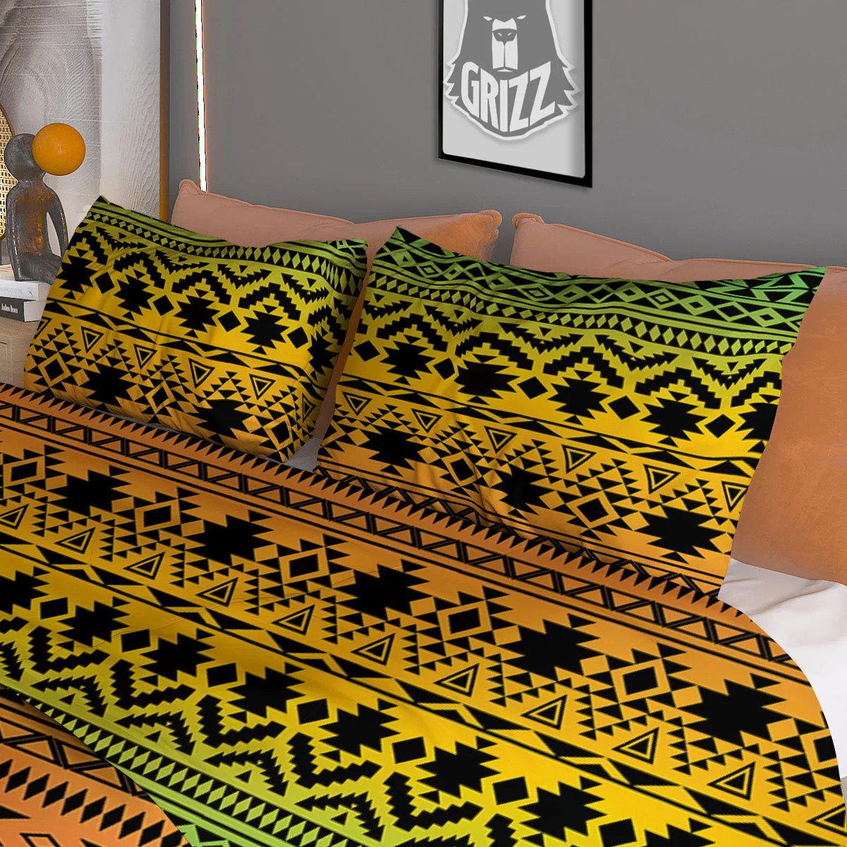 Tribal Rasta Print Pattern Duvet Cover Bedding Set - Image 3