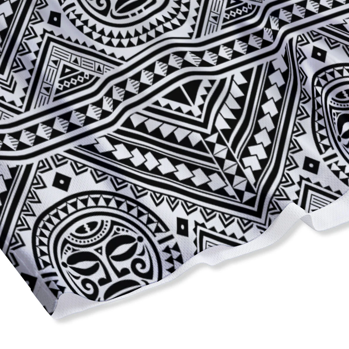 Tribal Tattoo Maori Polynesian Print Mesh Shorts - Image 4