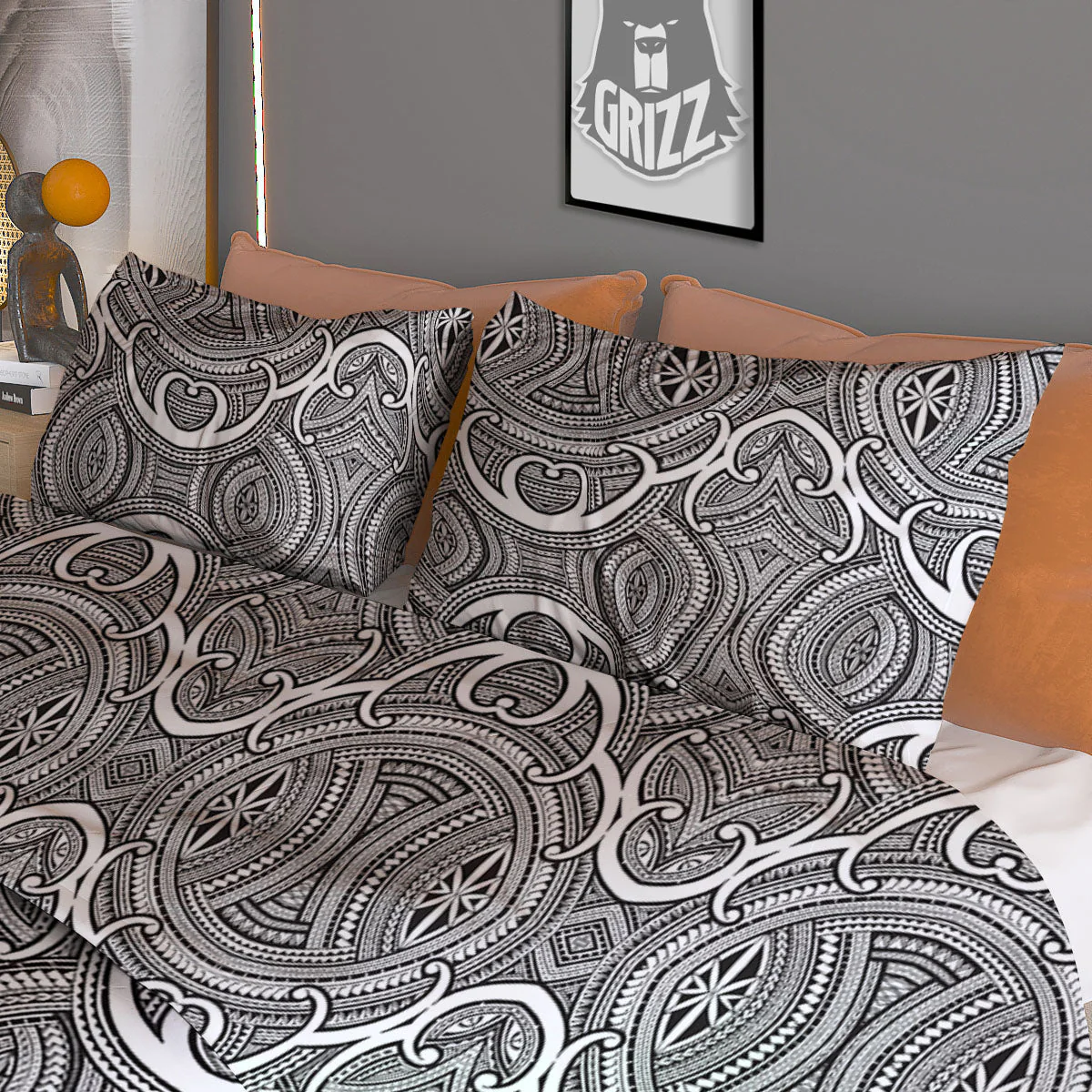 Tribal Tattoo Maori Print Pattern Duvet Cover Bedding Set - Image 3