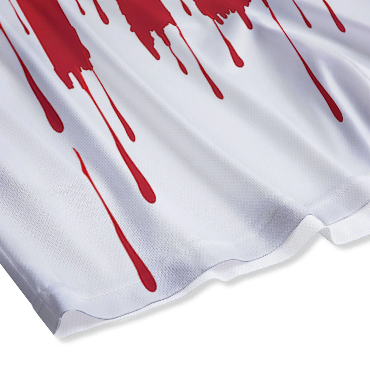 Trick Or Treat Red Blood Halloween Print Mesh Shorts - Image 4