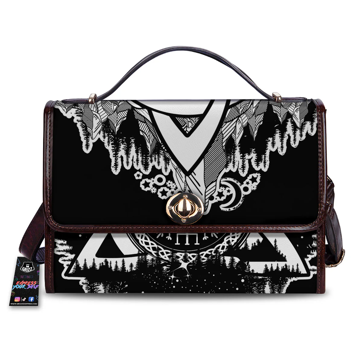Trinity Knot Viking Celtic Print Women's Satchel Bag