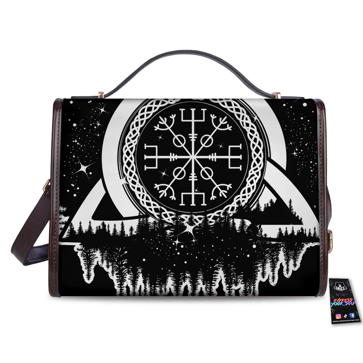 Trinity Knot Viking Celtic Print Women's Satchel Bag - Image 2