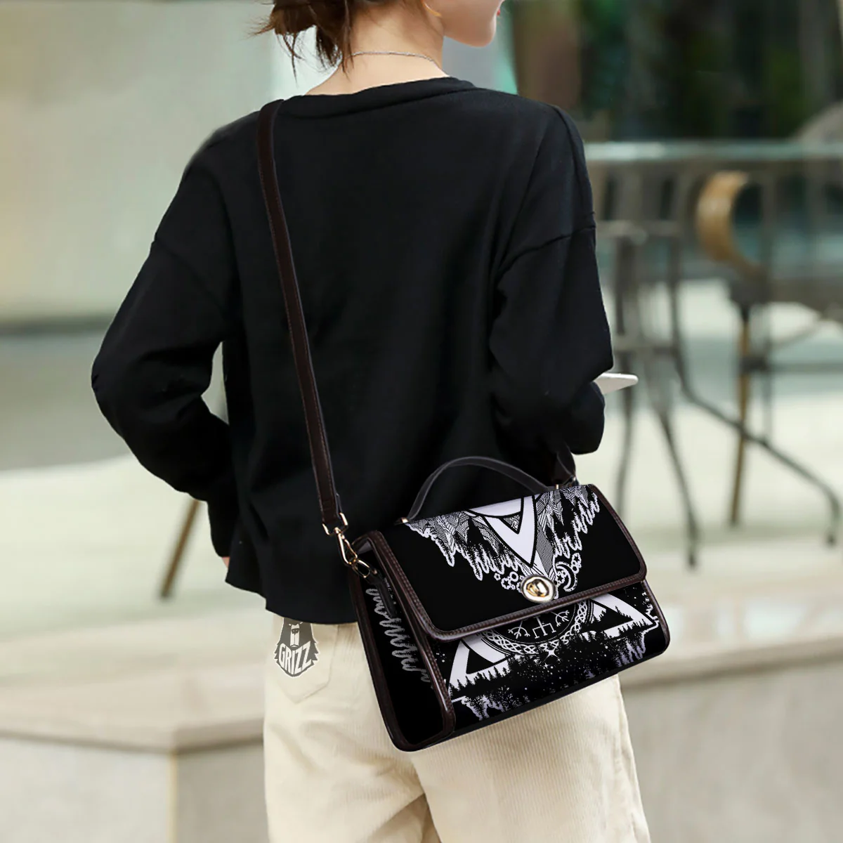 Trinity Knot Viking Celtic Print Women's Satchel Bag - Image 3